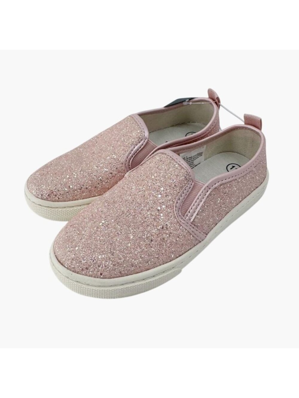 NEW Cat & Jack Toddler Yana Slip-On Glitter Sneakers - Blush - Size 11